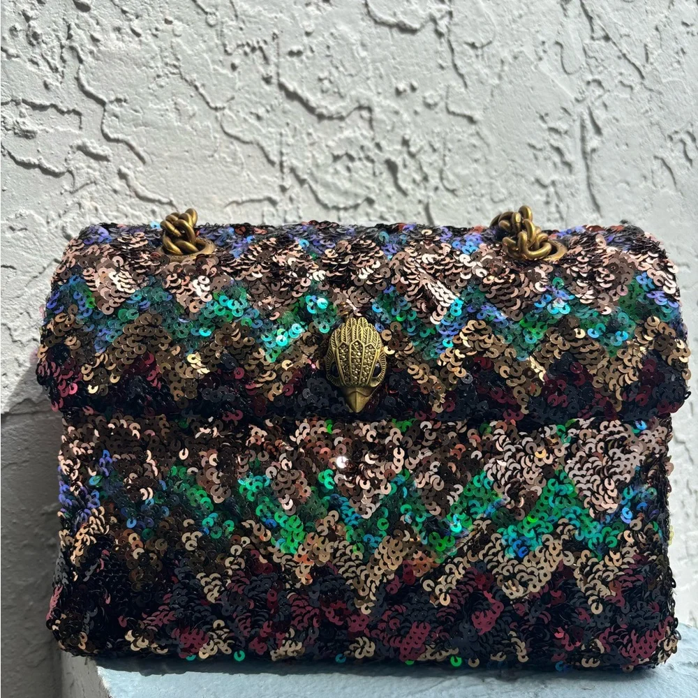 Kurt Geiger Multicolor Sequin Chain Shoulder Bag - Picture 7 of 10